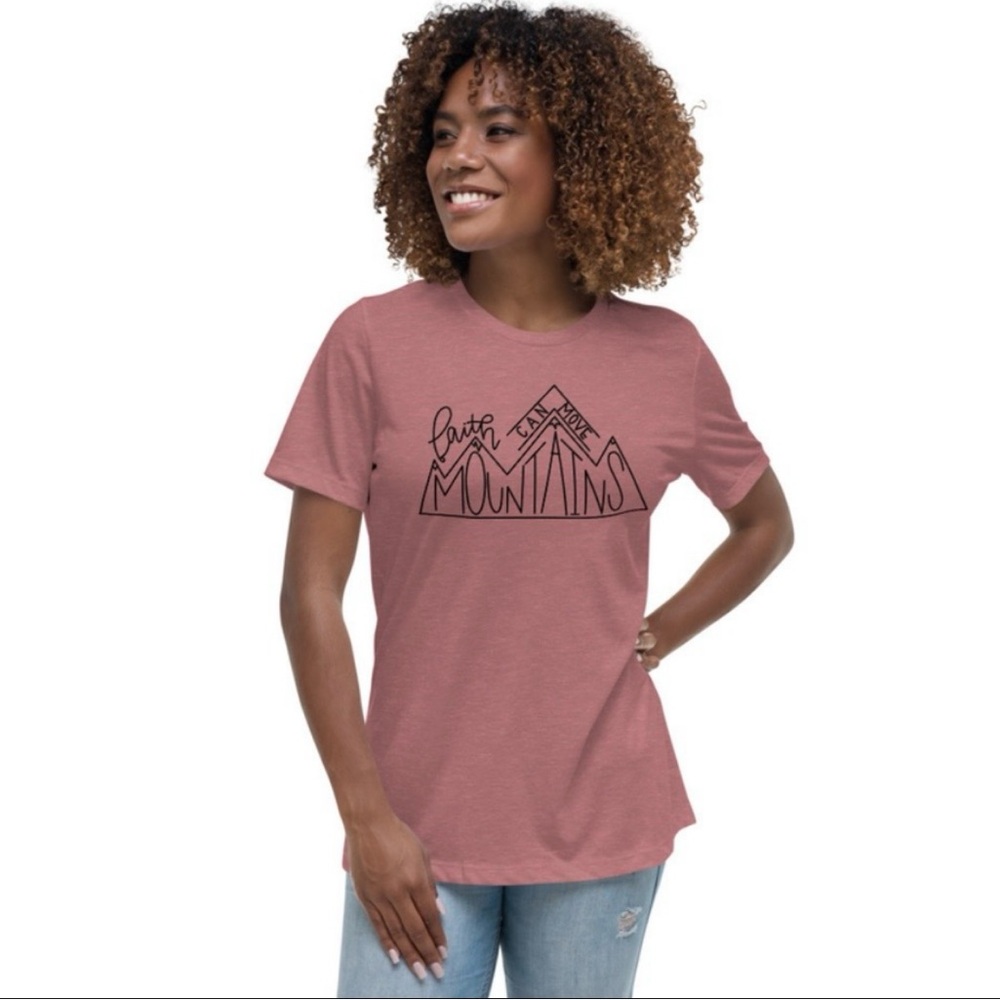 Faith Can Move Mountains T-Shirt | Christian Graphic Tee | Soft Cotton Blend
